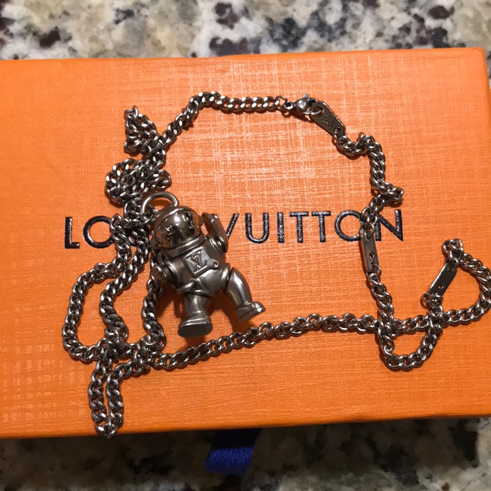 Lv spaceman necklace